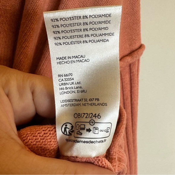 NWT Free People Orion A Line Tunic Sweater Stretch On / Off Shoulder Rose Sz S - Picture 6 of 7